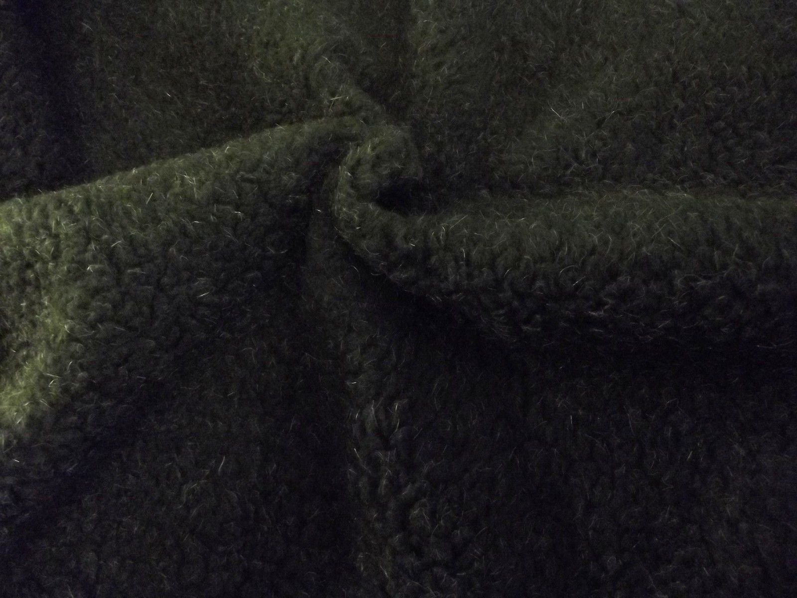 Crs Fur Fabrics Green Faux Fur Sherpa Fleece Sheepskin Fabric Material - Cashmere Bottle 1Mtr - 150Cm X 100Cm