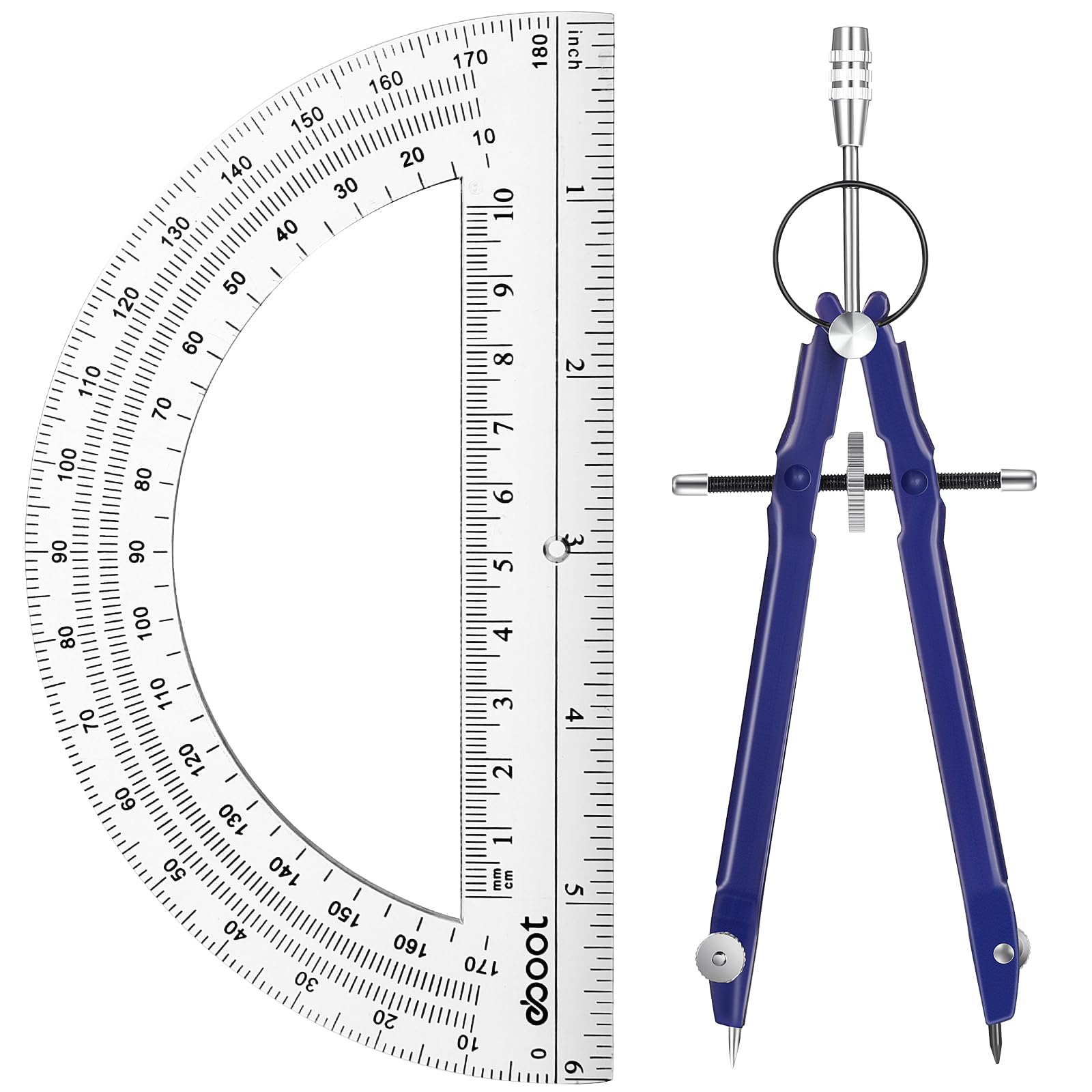 EBOOT Student Geometry Math Set, Drawing Compass And 6