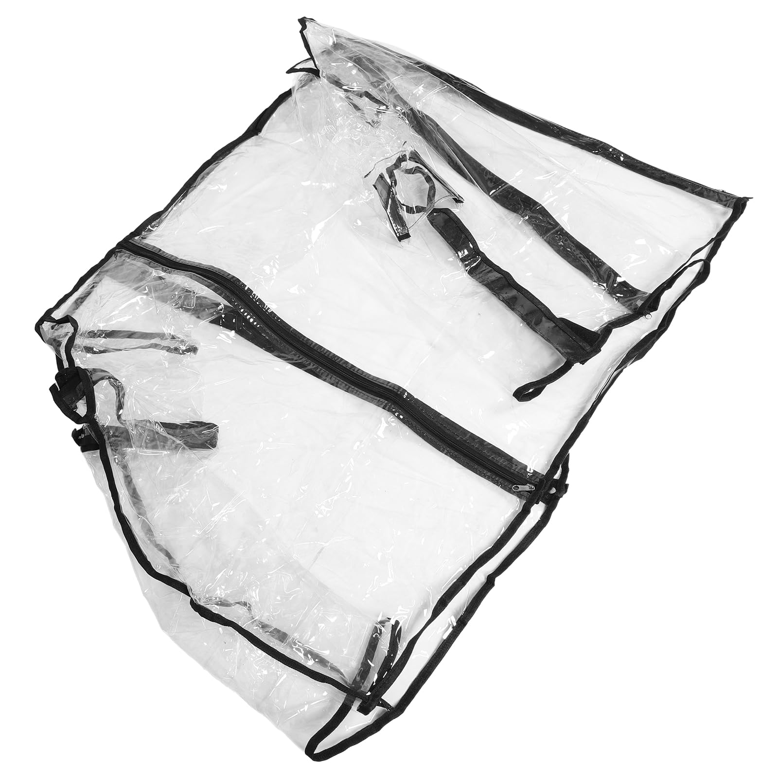 STOBAZA Transparente PVC Wagenabdeckung als Regenschutz für Gartenwagen und Handwagen Robust Faltbar für Outdoor und Picknick