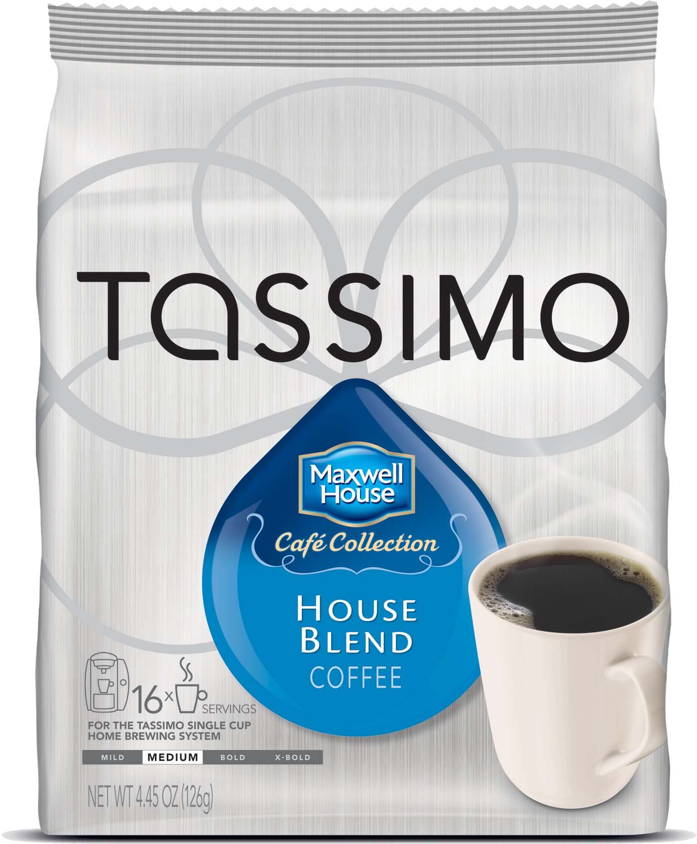 Maxwell House Cafe Collection House Blend Coffee 16 T-Discs, 4-Pack (64 T-Discs)