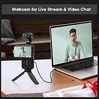 Vista 5 de ORDRO M5 5K Video Camera, 3-Axis Gimbal Stabilization Vlogging Camera, 3.5" Flip Touchscreen Face Tracking Camcorder, 120° Wide-Angle IR Night