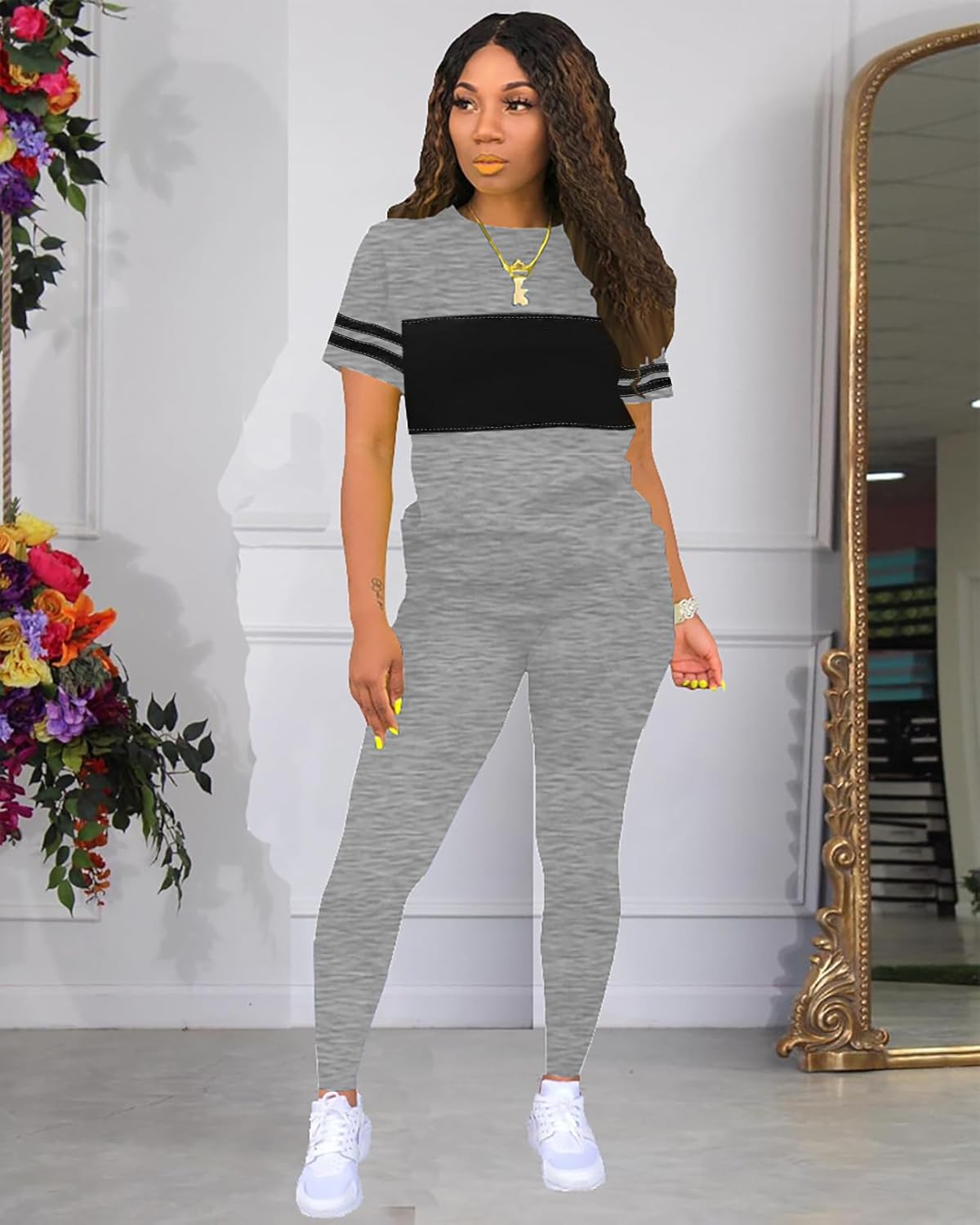 Nimsruc Two Piece Sets For Women Summer Outfits Casual Sweatsuits - Image 4