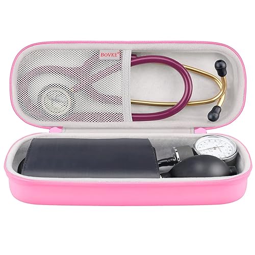 Vista 56 de BOVKE - Funda de transporte para estetoscopio Littmann Classic III 3M, espacio adicional para martillo Taylor Percussion Reflex y linterna LED Negro