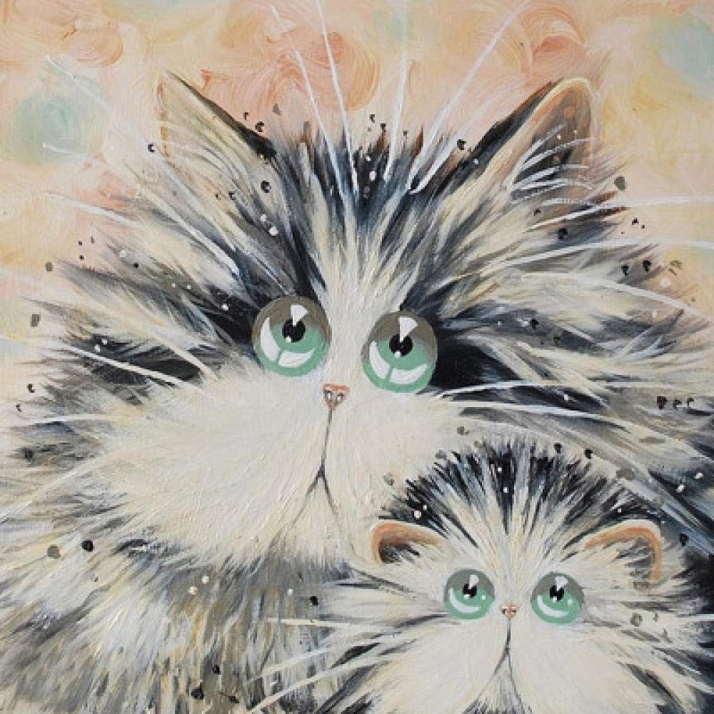 Peinture Diamant 5D Grand Chat pour décorer votre salon en broderie mosaïque 50x50