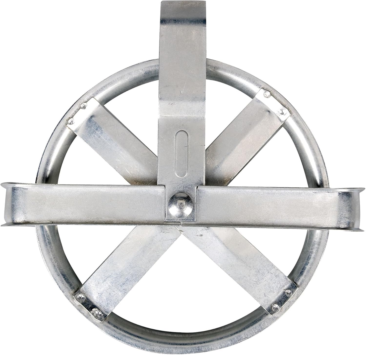 Household Essentials Clothesline Pulley, Heavy-Duty Zinc-Plated Metal Frame and Wheel, Silver