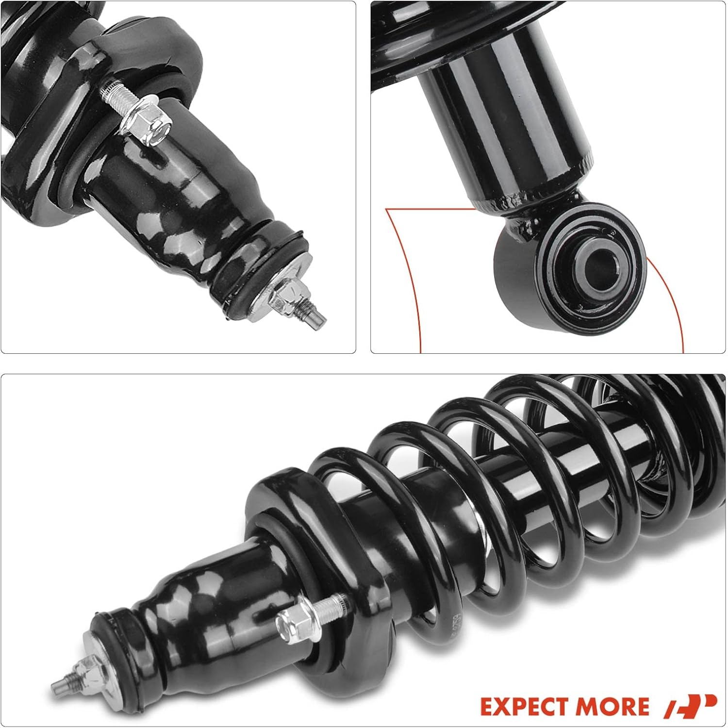 A-Premium Rear Struts Compatible with Honda Civic 2001-2005 - 2x Replacement Suspension Complete Strut Assembly Shock with Coil Spring