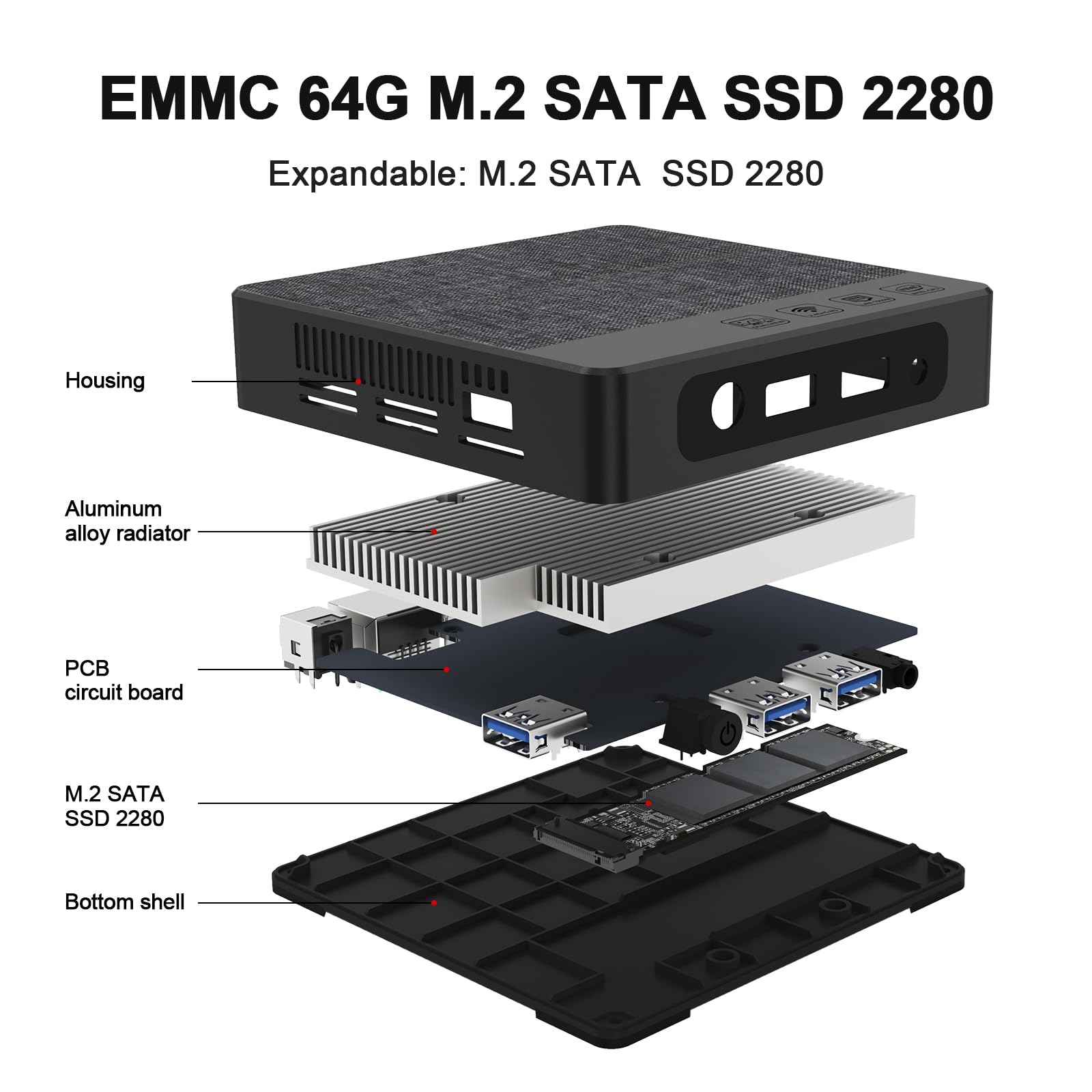 Amazon.co.jp: intnucpc Mini pc N4000 (最大2.6GHz) PC ミニ