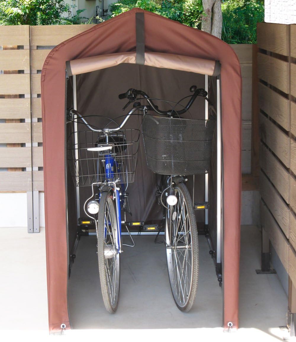 Amazon アイリスプラザ サイクルハウス 自転車 1 2台用 ダークブラウン Aci 2sbr アイリスプラザ Iris Plaza 自転車カバー
