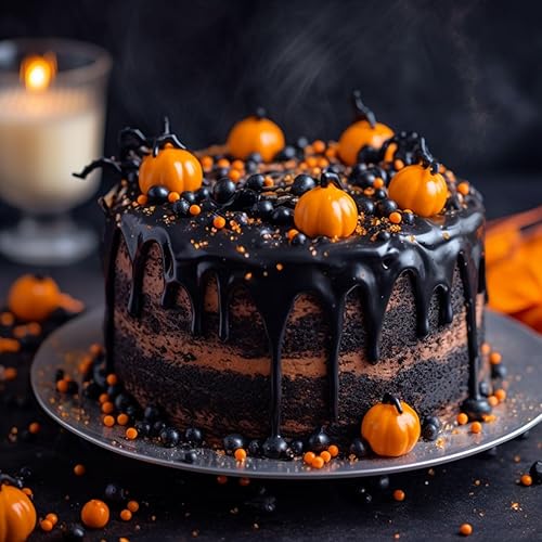 Miniatura 5 de Black Sprinkles - Perlas de azúcar comestibles para pasteles, dulces, perlas, Halloween, Navidad, cumpleaños, cupcakes, decoraciones y decoraciones