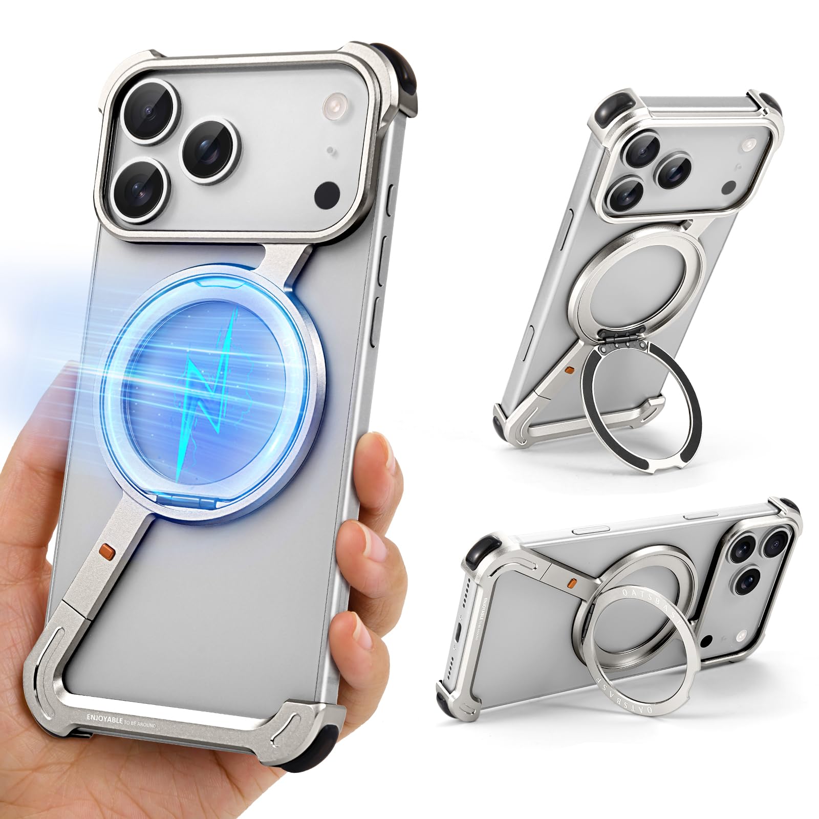 OGRANEE Z Metal Case for iPhone 17 Pro Max Frameless, Aluminum