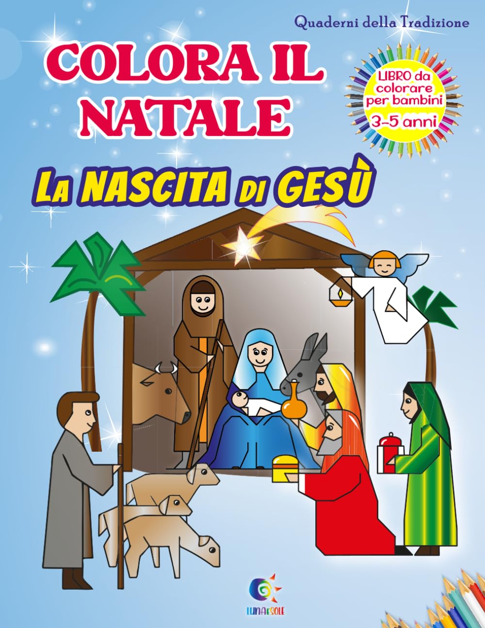 Cartolina Di Natale Della Vergine Maria E Ges&ugrave; Bambino. | Vettore Premium