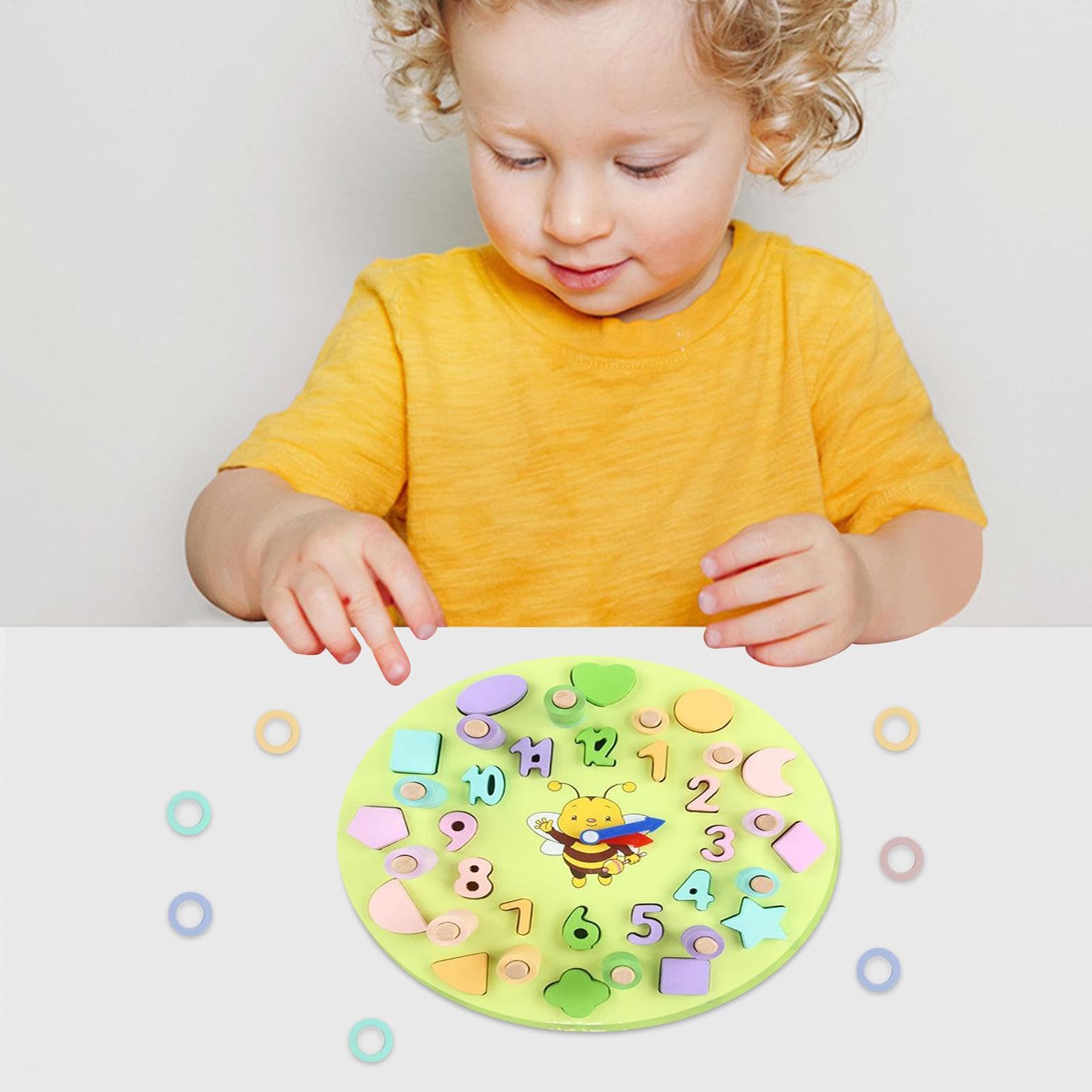 Reloj Educativo, Reloj de Juguete - Juego de emparejamiento de | Formas numéricas de Reloj de Aprendizaje Todo en 1 - Reloj Color Número Matemáticas Material didáctico, Actividades de