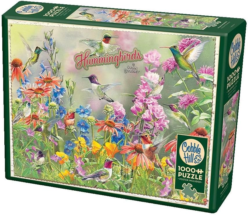 Cobble Hill 1000 Piece Puzzle - Hummingbirds - Sample Poster Included