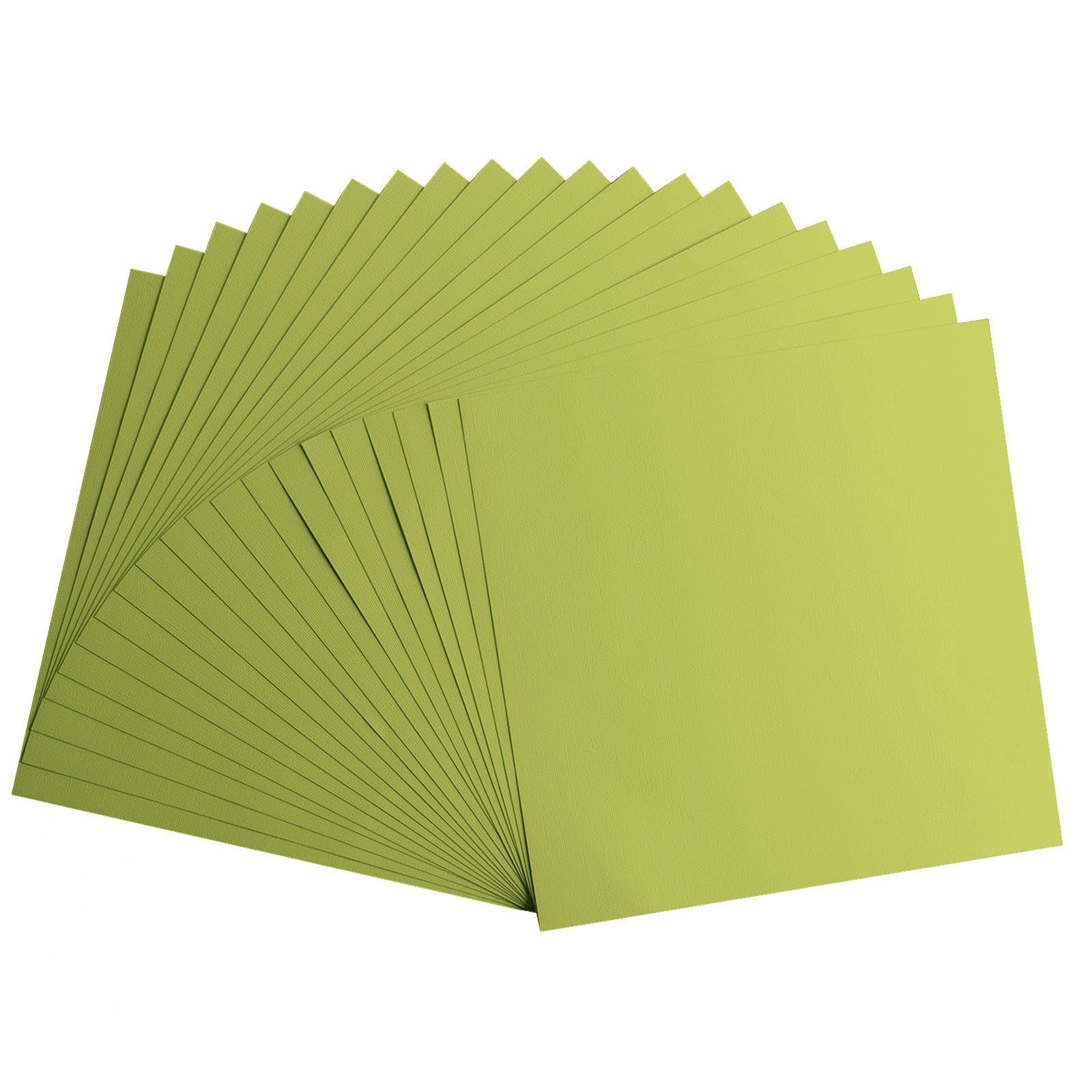 Florence Papier Cartonné Vert Rugueux - 30,5 x 30,5 cm - Lime - 20