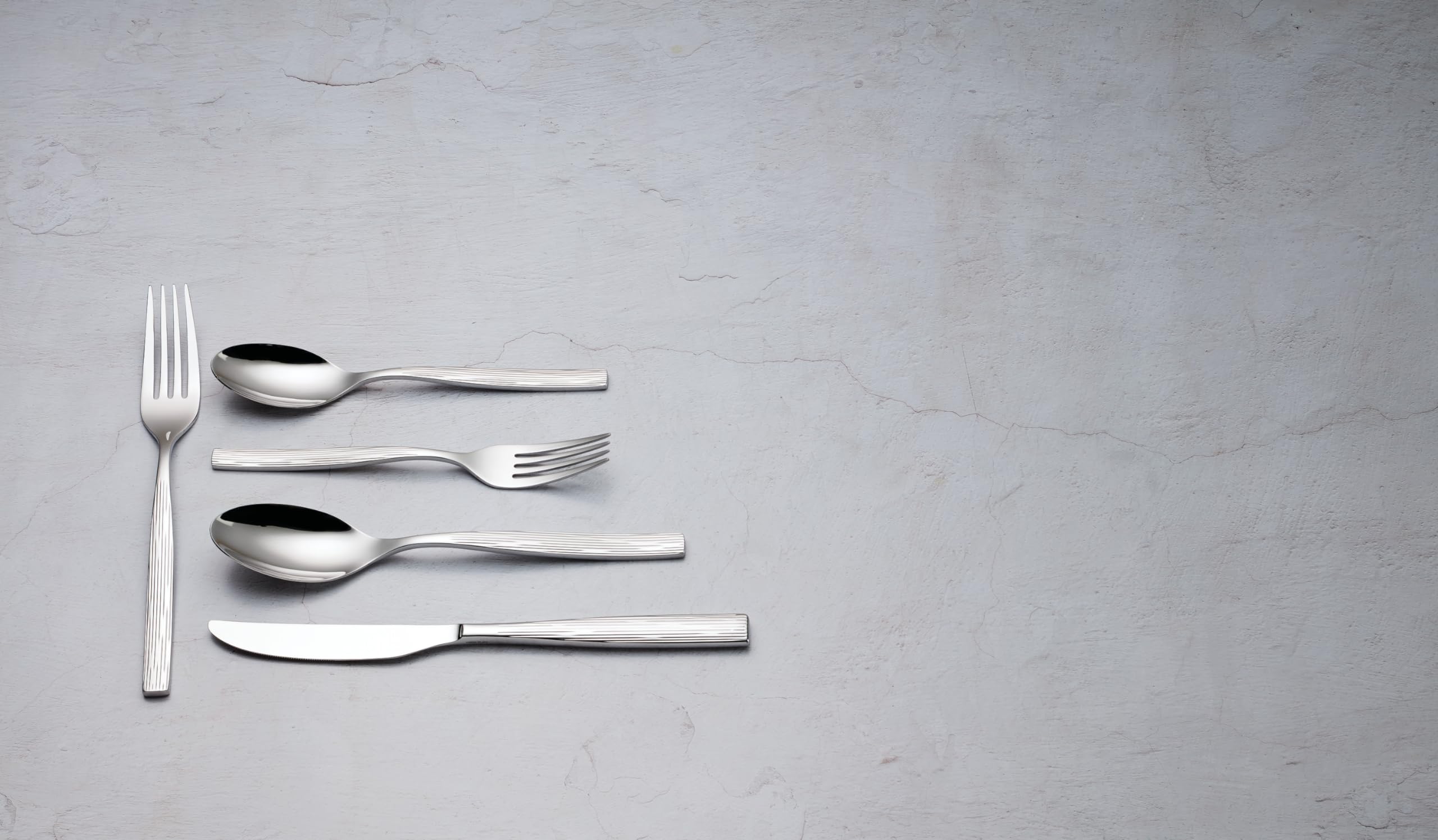 Set 12 Posate In Acciaio Inox 18c Linea Moon - Arca Italy