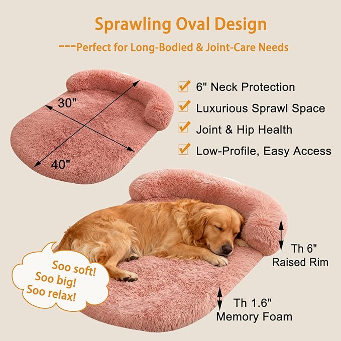 Cama para Perro Grande Oval Lavable Antiansiedad miniatura 3