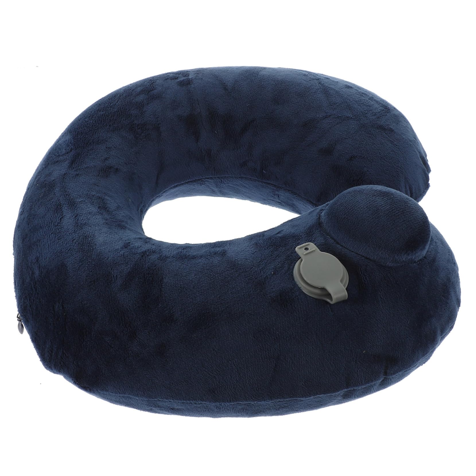 Almohada Inflable Forma para Soporte Cervical De Viaje para Aviones y Oficinas para Camping Color Azul Oscuro
