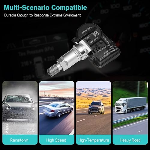 Miniatura 5 de 529332M000 TPMS Sensor de monitoreo de presión de neumáticos para Kia Cadenza Forte Optima Sorento Soul, Hyundai Accent Sonata Elantra GT Genesis