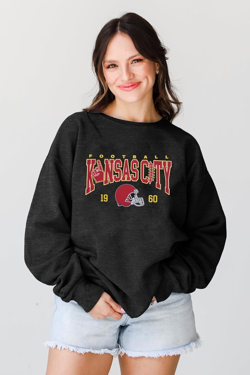UNIQUEONE Game Day Sweatshirt Women Football Sweatshirts Football Mom Hoodie Touchdown Shirt Casual Crewneck Pullover - Image 3