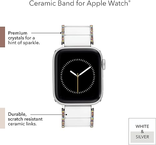 Miniatura 3 de WITHit Anne Klein - Pulsera de cerámica para Apple Watch, segura, ajustable, correa de repuesto para Apple Watch, se adapta a la mayoría de las