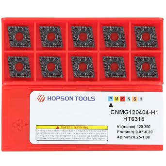 Carbide Turning Inserts CNMG 431 Cnmg120404 for Finishing Cutting Steel, Cnmg Insert for Lathe Turning Tools, 10 PCS.