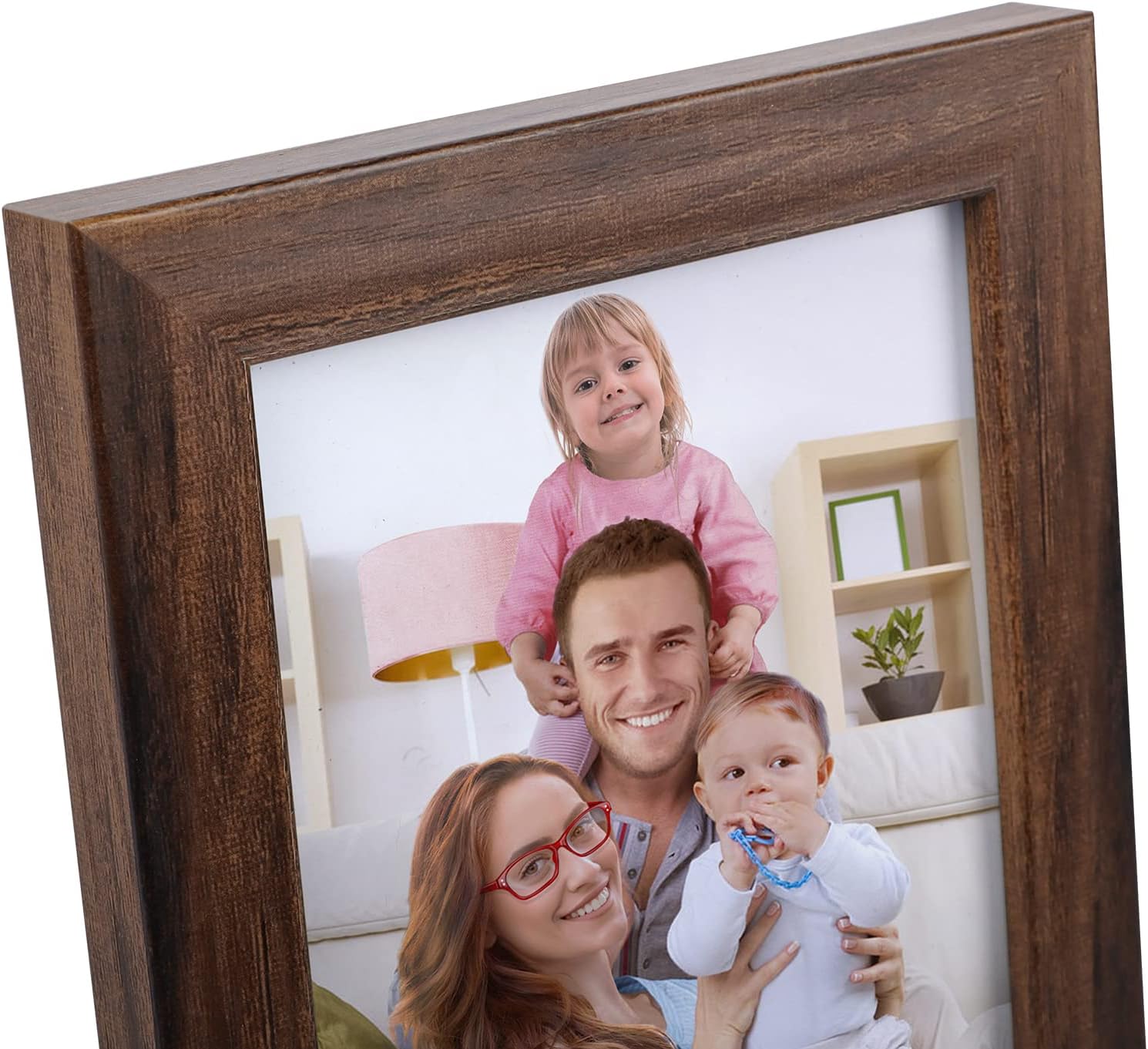 Giftgarden 8x10 Picture Frame Brown Set of 12, Multi Rustic Walnut Wood-Color 8 by 10 Photo Frames Bulk for Wall or Tabletop Display