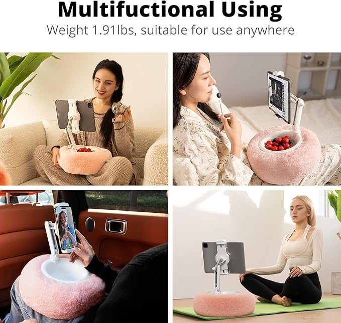 Soporte de Almohada para Tableta SupeDesk, Ajustable, Rosado miniatura 2