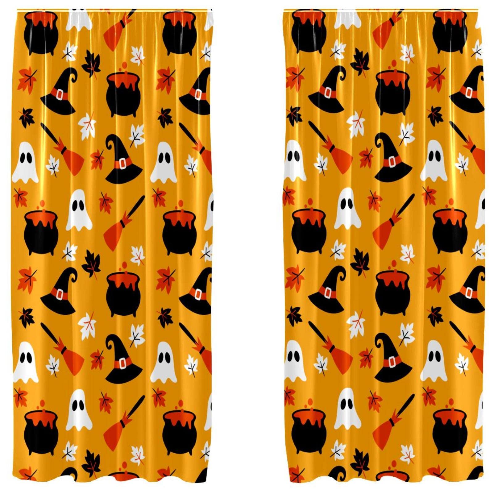 Rideaux occultants Halloween contre vis-à-vis microfibre 213cm