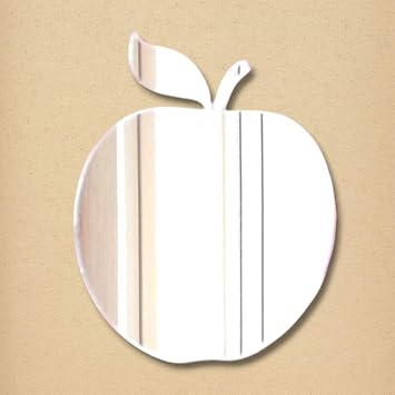 Servewell Apple, Acrylic Wall Art Mirrors with Fixings 20cm x 17cm