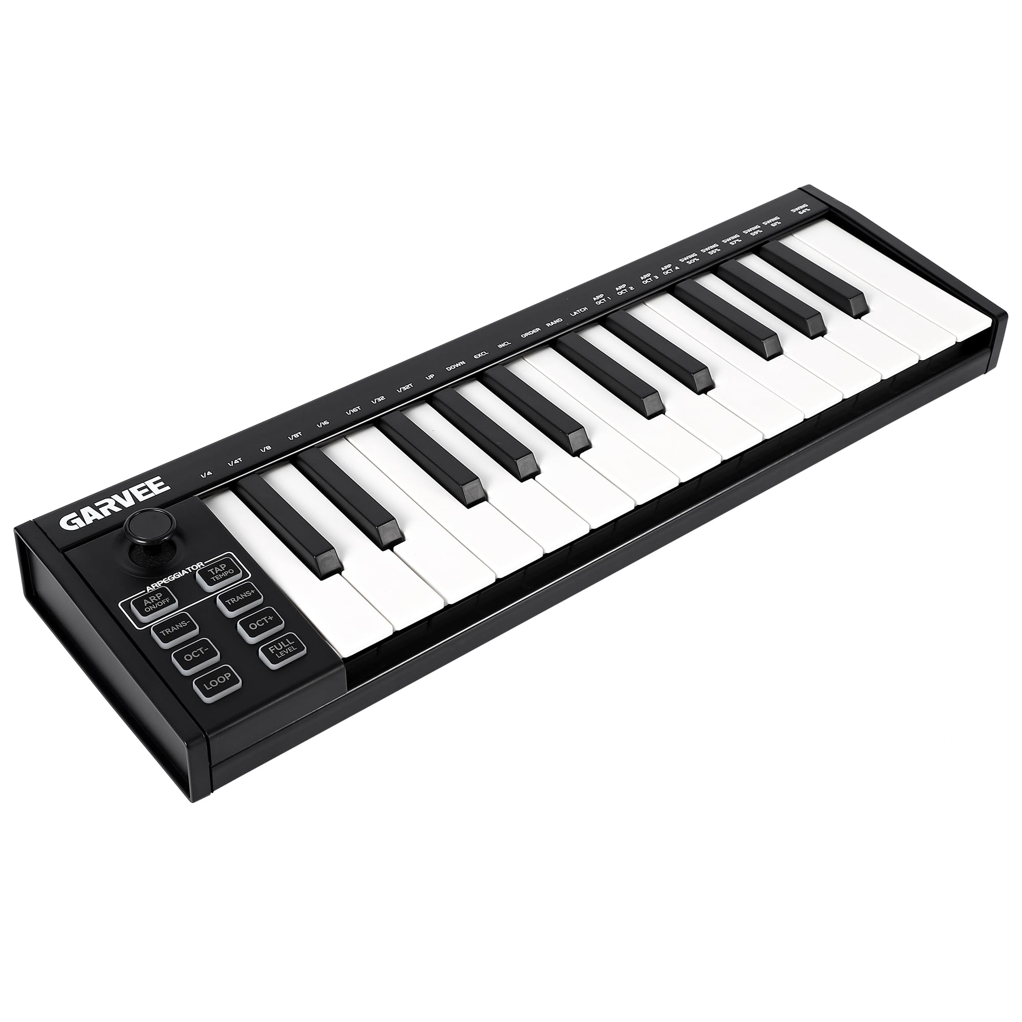 Garvee USB MIDI Keyboard Controller 25 Key – Compact Portable MIDI Keyboard with Velocity-Sensitive Keys, Assignable Controls for Music Production and Home Recording