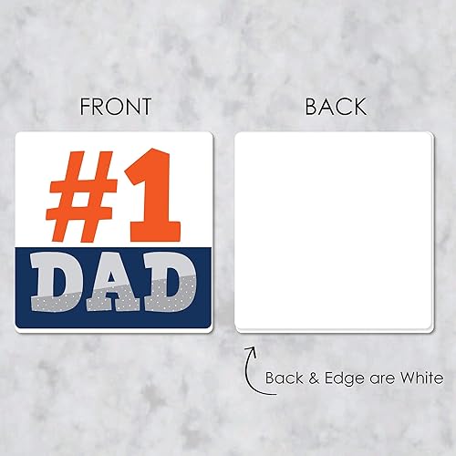 Miniatura 5 de Big Dot of Happiness Feliz Día del Padre  Divertidas decoraciones de fiesta We Love Dad  Posavasos para bebidas  Juego de 6