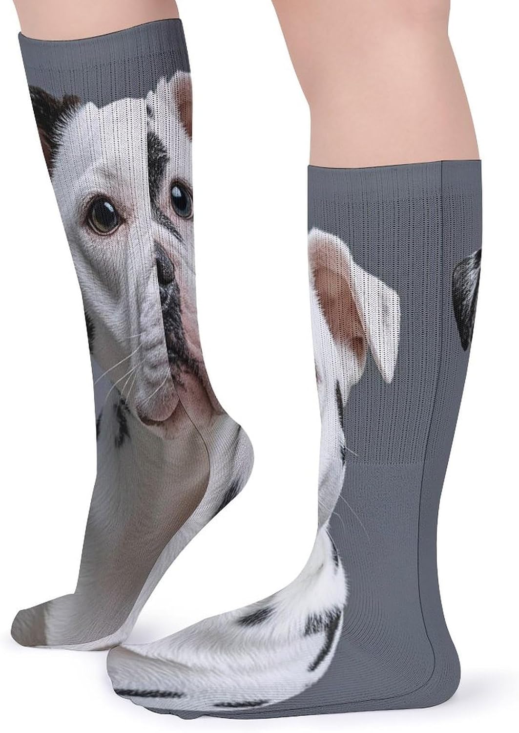 Cute Dalmatian Crew Socks Cozy Casual Calf Socks Lightweight Long Work Sock Breathable Athletic Sock for Hiking Sports Running 5 Pairs