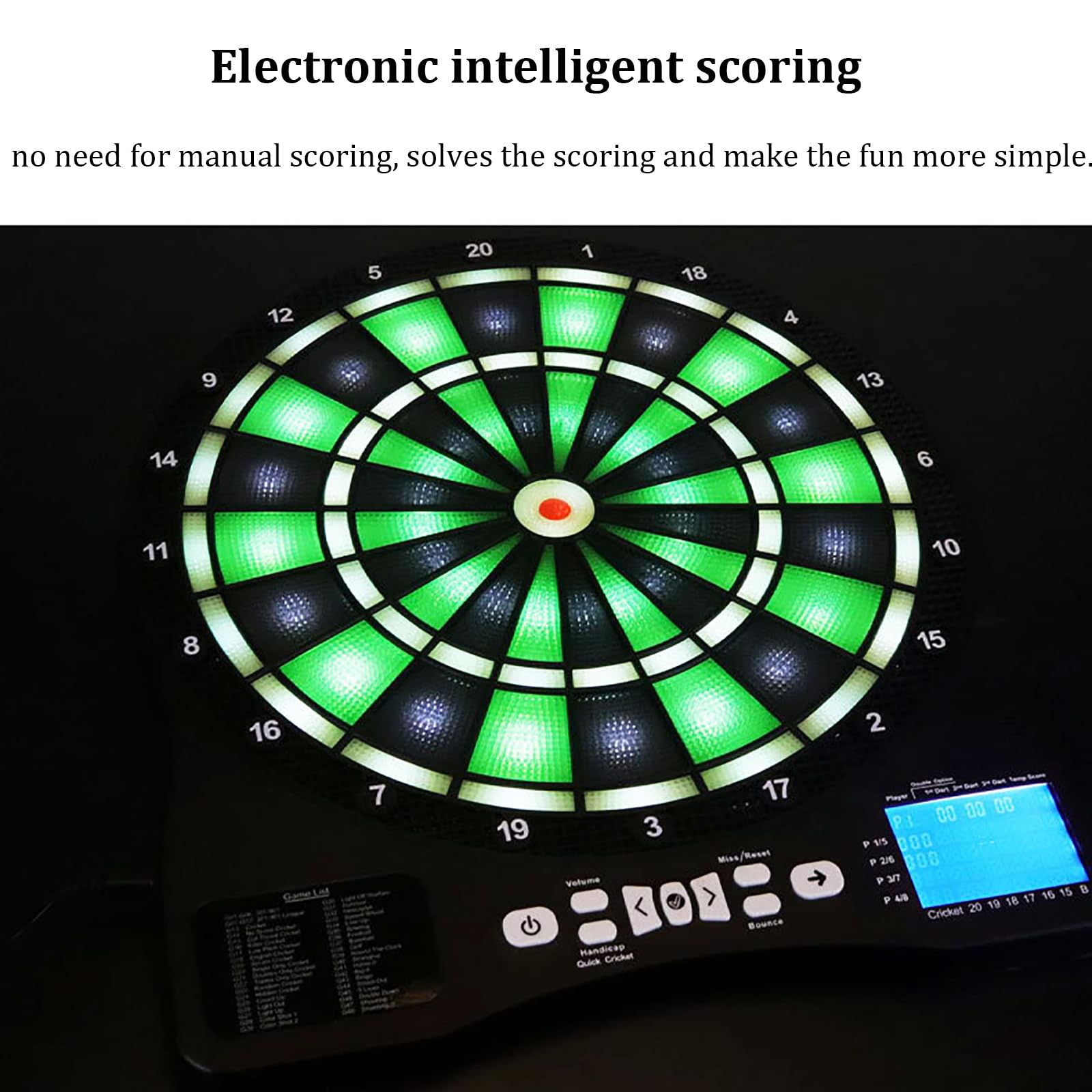 Amazon.co.jp: デジタルスコアボード付き電動ダーツボード、ダーツ6本