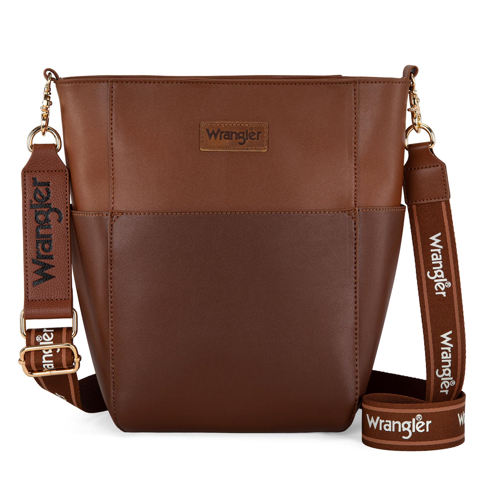 Wrangler Bucket Handbags for Women Crossbody Shoulder Purse with Organizer Insert