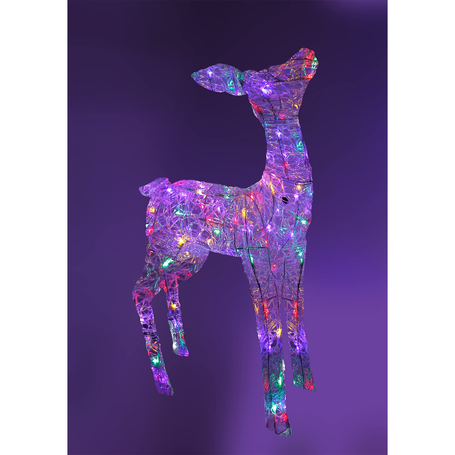 The Living Store LED-Leuchtkegel Acryl Deko Kaltweiß 60 Cm - LED