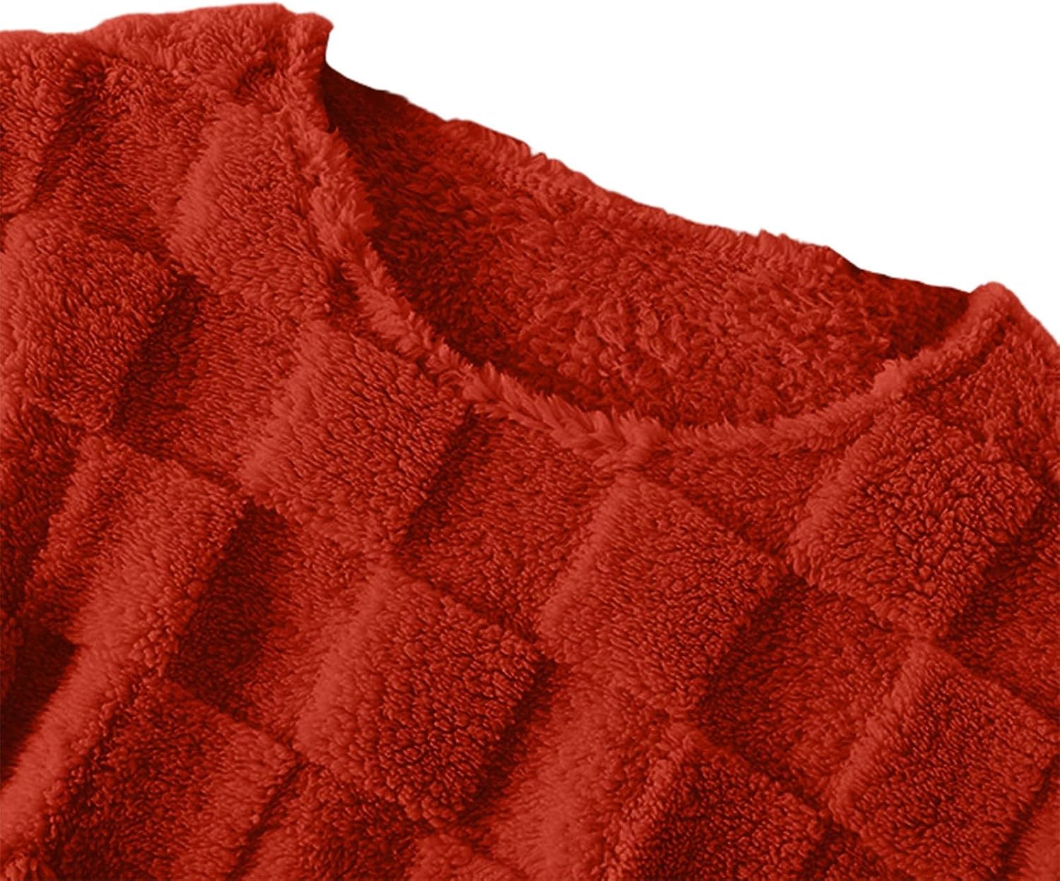 Womens Two Piece Plush Sleepwear Checkerboard Flannel Sweatsuits | Cozy Plush Textures. Drop Shoulder Designs. Stretchy Waistband. Relaxed Loose Fit. Daily Indoor Relaxing Sweatsuits.