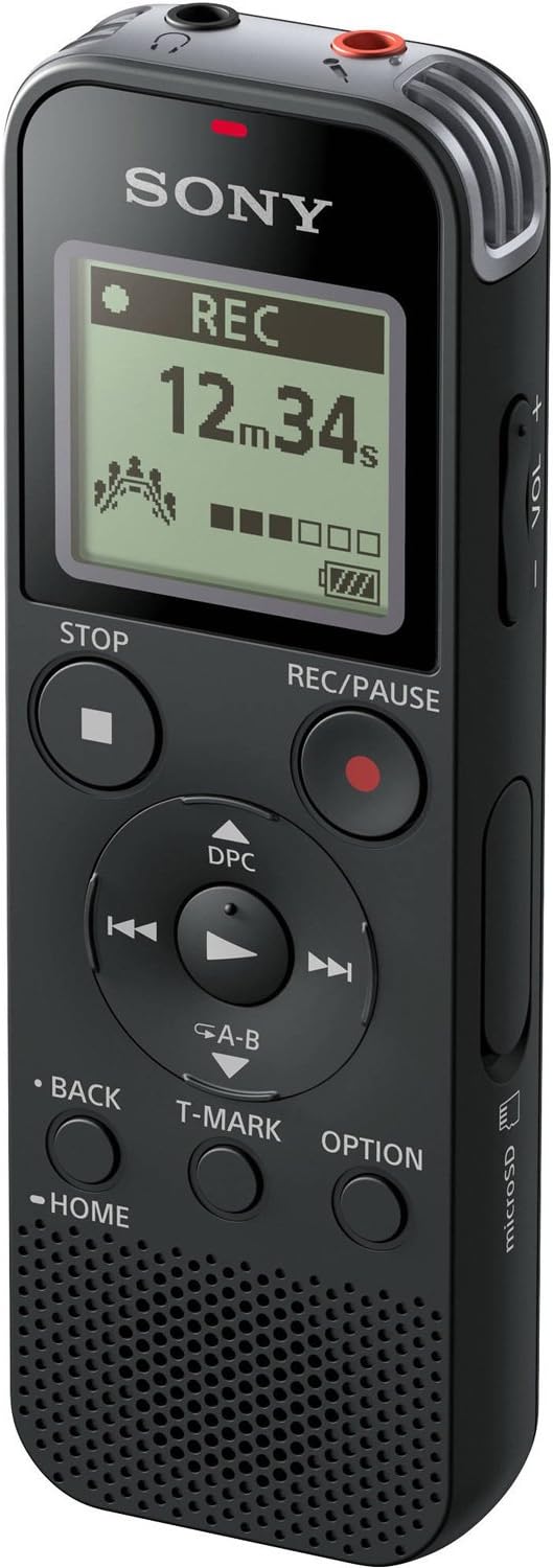 Sony ICD-PX470 Stereo Digital Voice Recorder with Built-in USB Voice Recorder and 16GB Class 10 Micro SDHC Card Bundle (2 Items) : Electronics