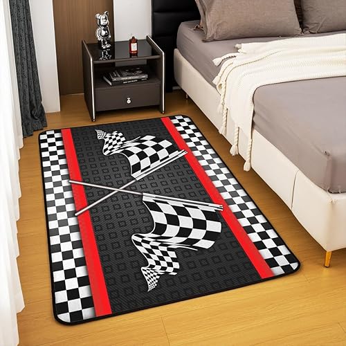 Miniatura 4 de Alfombra de Juego de Autos de Carreras para Niños, Alfombras de Juego para Niños, Alfombra de Sala de Juegos para Niños con Respaldo de Goma,