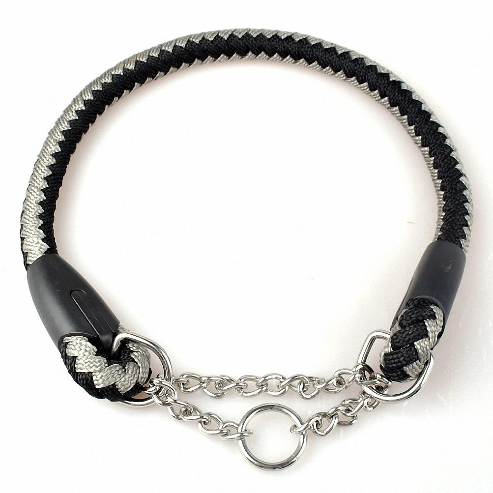 Kuntrona Braided Rope Dog Choke Collar Dog Training Collars 22-26