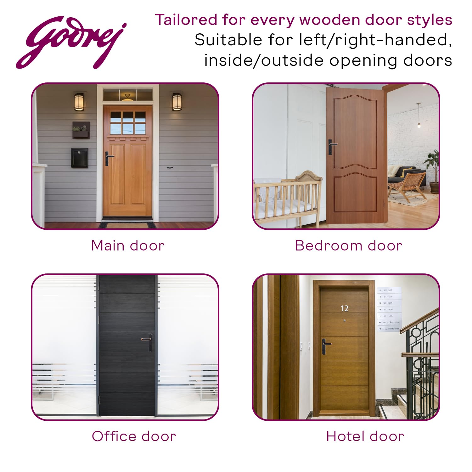 Godrej Mortise Lock|Handle Lock Set for Main & Internal Doors of Home & Office|NEH 21|Antique Brass Finish|10 Inch Lock Body | 60mm Cylinder, Outside Key & Inside Knob Operation|3 Keys|1Year Warranty — Amazon image 5