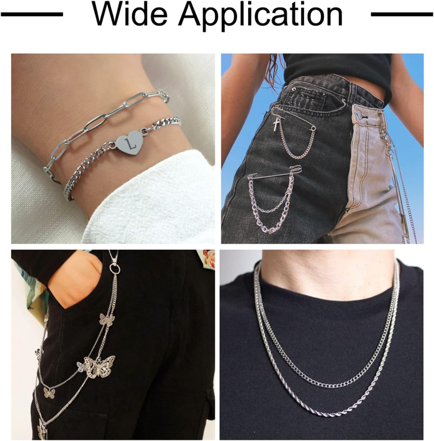 Pandahall 32.8 Feet Stainless Steel Cable Cross Chains with Spool 2.4x1.9x0.5mm Unwelded Oval Link Necklace Bracelet Pendant Jewelry Making Chains - Image 3