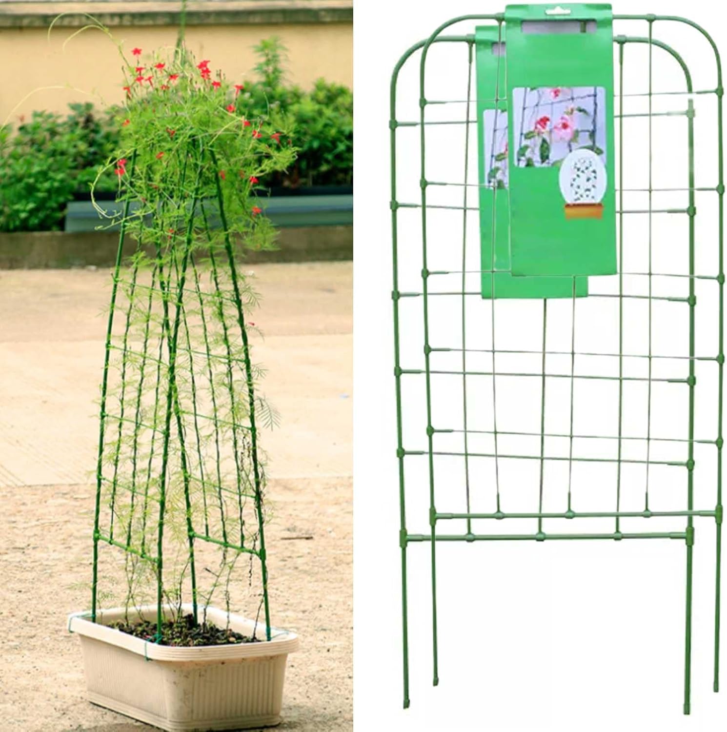 2 StüCk Rankhilfe Zimmerpflanzen, Metall Getopft Klettern Gitter Panels