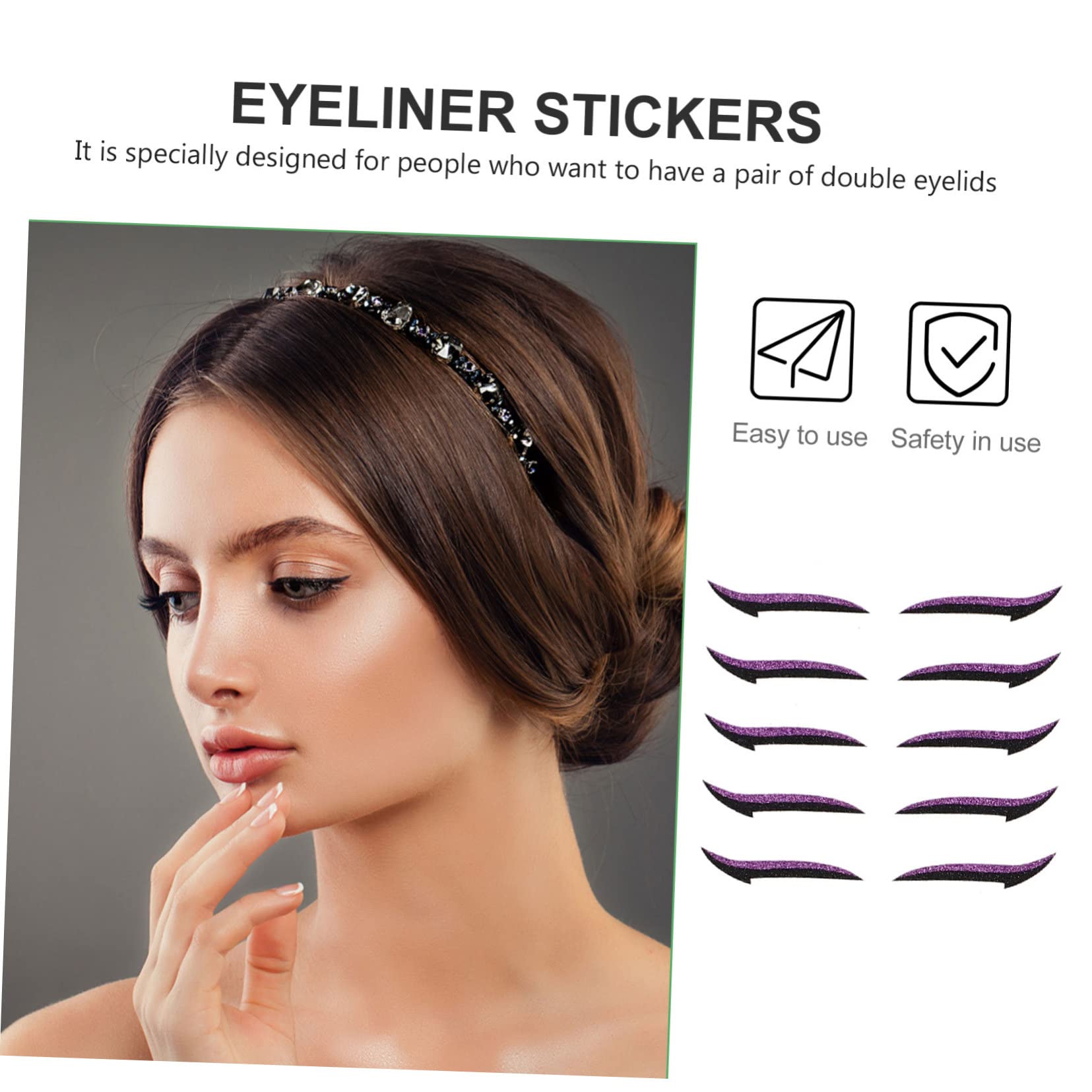 Healeved 200paires Stickers Eyeliner Autocollants Maquillage Des Yeux Strips Liner Invisibles Réutilisables Pour Look Cat Eye Parfait Pour Maison Et Voyage