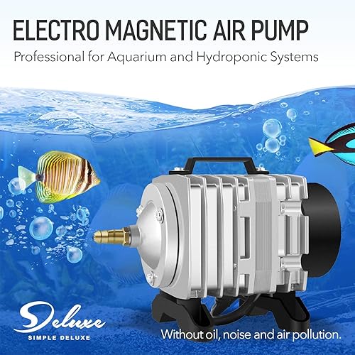 Vista 22 de Simple Deluxe Air Pump with Adjustable Air Flow Outlets for Aquarium, Fish Tank and Hydroponic Systems