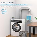 3 en 1 Kit d'aération pour sécheuse intérieur, boîte d'évacuation avec filtre à écran en acier inoxydable, amélioré Air Système de tiroir à eau de qualité,Plus 6 Filtres en polyester supplémentaire pour vêtements électriques Dryers-2025 Nouvelle mise à jour
