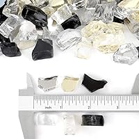 Vista 2 de Stanbroil - Vidrio ignífugo mezclado, 10 libras, Ónix Negro, Platino, Oro