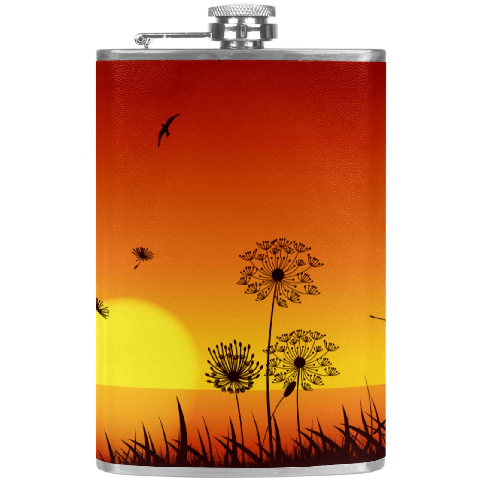 Flasque à whisky en cuir avec entonnoir de poche pour le camping et le bar
