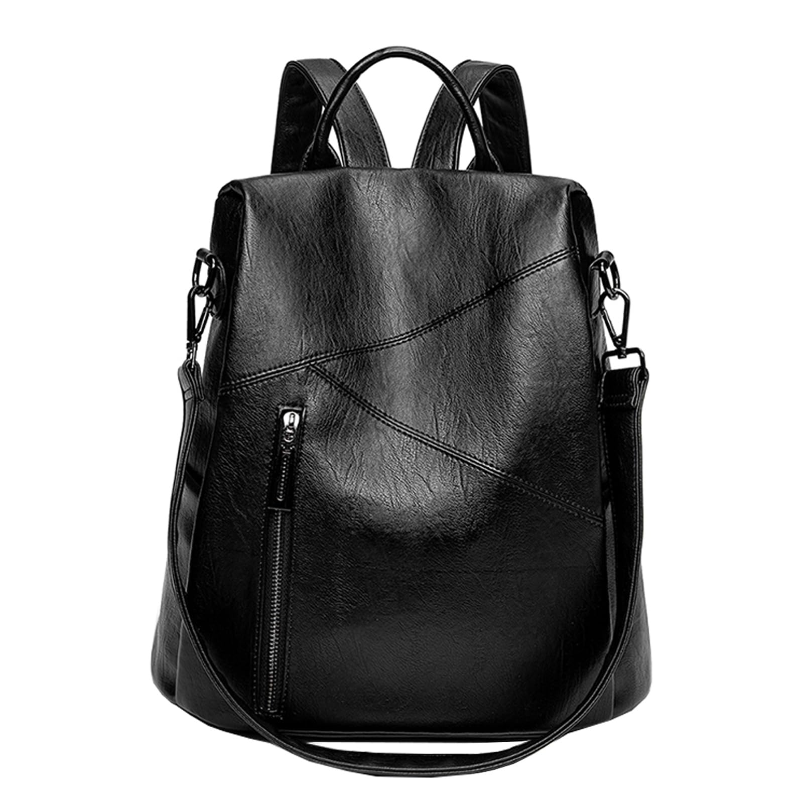 Mujeres Bolsos mochila Antirrobo Casual Multifuncional Gran Capacidad Bolso Bandolera Mochila de Viaje Negro B