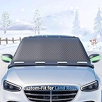 Vista 1 de Ajuste personalizado para cubiertas de nieve para parabrisas Land Rover, 8 capas de protección resistente al viento, protección contra heladas