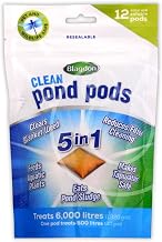 Blagdon Clean Pond Pods, Clears Blanket Weed, Reduces Filter Cleaning, Feeds Aquatic Plants, Eats Pond Sludge, Removes Chlorine, Makes Tap Water Safe, Pet & Wildlife Safe (pack of 12 pods)